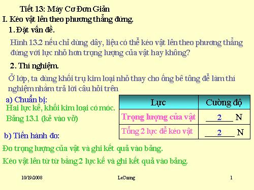 Bài 13. Máy cơ đơn giản