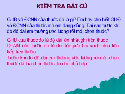 Bài 3. Đo thể tích chất lỏng