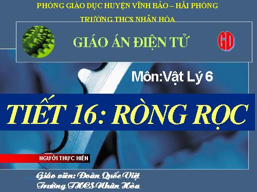 Bài 16. Ròng rọc