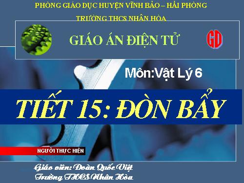 Bài 15. Đòn bẩy