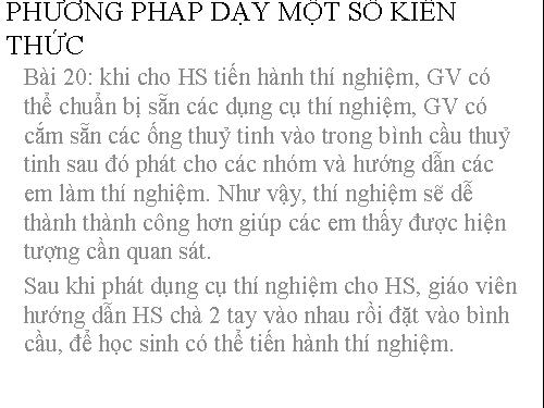 phương pháp dạy một số kiến thức lớp 6