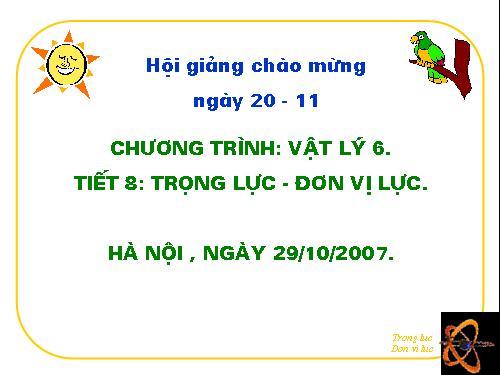 Bài 8. Trọng lực - Đơn vị lực