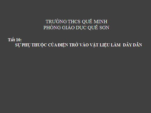 Bài 1. Sự phụ thuộc của cường độ dòng điện vào hiệu điện thế giữa hai đầu dây dẫn