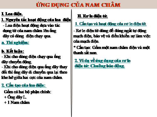 Bài 26. Ứng dụng của nam châm