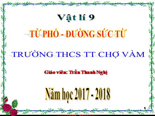 Bài 23. Từ phổ - Đường sức từ