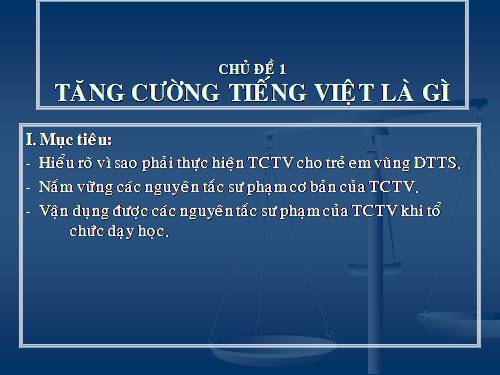 Chương trình tập huấn tăng cường tiếng việt