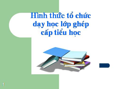 TỔ CHỨC DẠY HỌC LỚP GHÉP