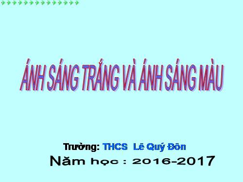 Bài 52. Ánh sáng trắng và ánh sáng màu