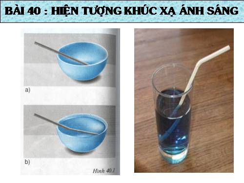 Bài 40. Hiện tượng khúc xạ ánh sáng