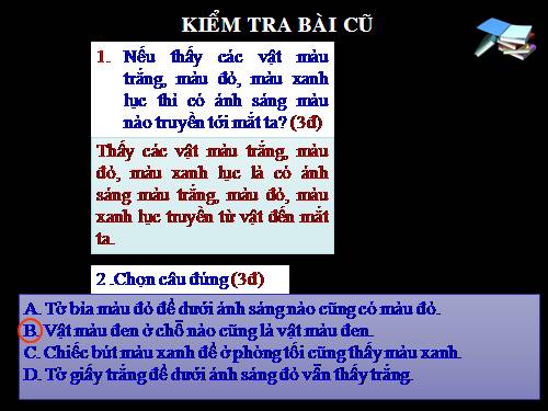 Bàl 56. Các tác dụng của ánh sáng