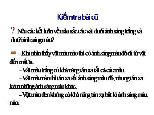 Bàl 56. Các tác dụng của ánh sáng