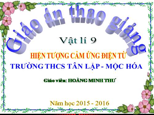 Bài 31. Hiện tượng cảm ứng điện từ