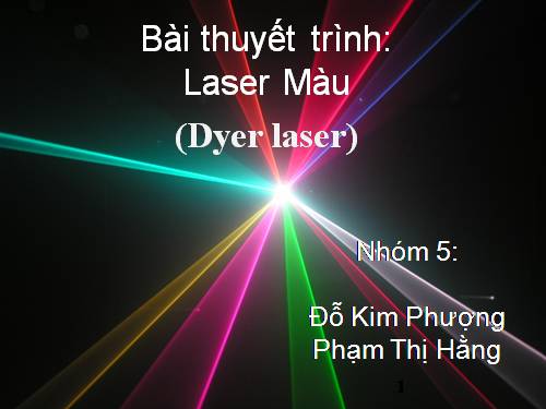 bài giảng về laser màu