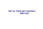 Bài 20. Tổng kết chương I: Điện học