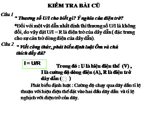 Bài 8. Sự phụ thuộc của điện trở vào tiết diện dây dẫn