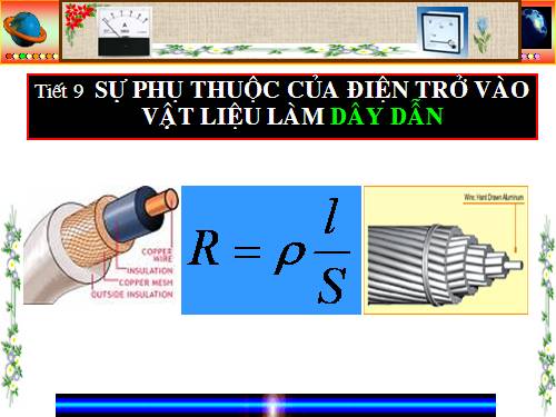 Bài 9. Sụ phụ thuộc của điện trở vào vật liệu làm dây dẫn