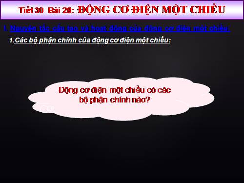 Bài 28. Động cơ điện một chiều