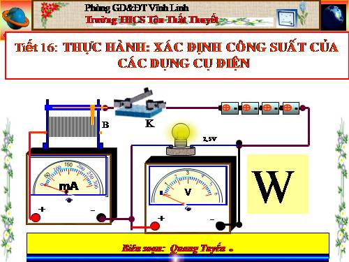 Bài 15. Thực hành: Xác định công suất của các dụng cụ điện