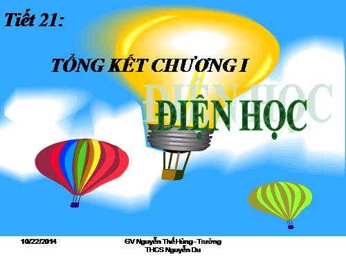 Bài 20. Tổng kết chương I: Điện học