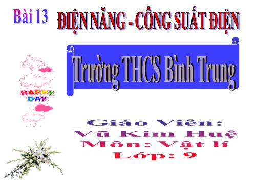 Bài 13. Điện năng - Công của dòng điện