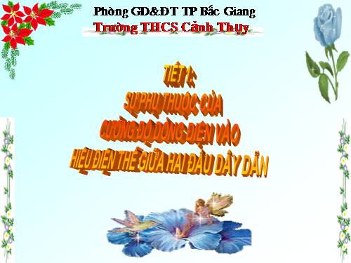 Bài 1. Sự phụ thuộc của cường độ dòng điện vào hiệu điện thế giữa hai đầu dây dẫn