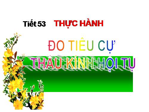 Bài 46. Thực hành: Đo tiêu cự của thấu kính hội tụ