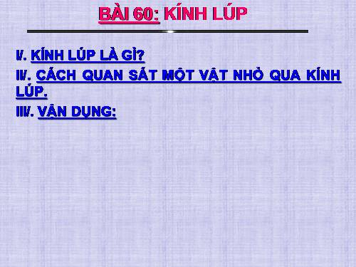 Bài 50. Kính lúp