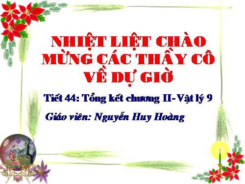 Bài 39. Tổng kết chuơng II : Điện từ học