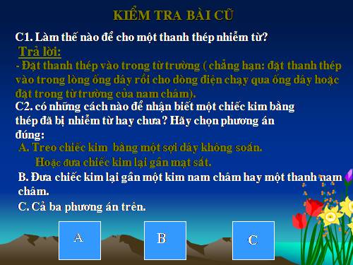 Bài 29. Thực hành: Chế tạo nam châm vĩnh cửu, nghiệm lại từ tính của ống dây có dòng điện