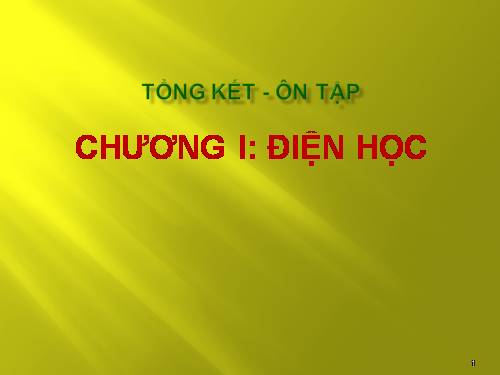 Bài 20. Tổng kết chương I: Điện học