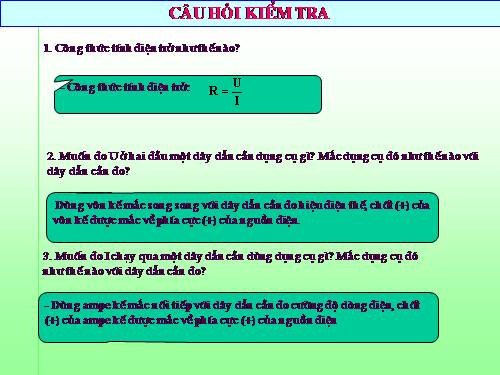 Bài 3. Thực hành: Xác định điện trở của một dây dẫn bằng ampe kế và vôn kế