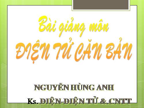 bài giảng điện tử căn bản