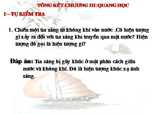 Bàl 58. Tổng kết chương III: Quang học