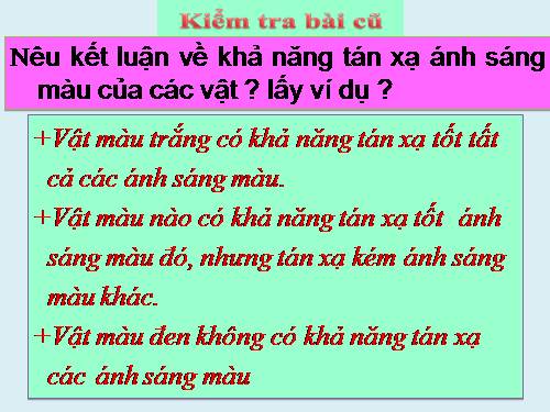 Bàl 56. Các tác dụng của ánh sáng