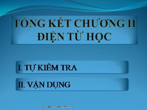 Bài 39. Tổng kết chuơng II : Điện từ học