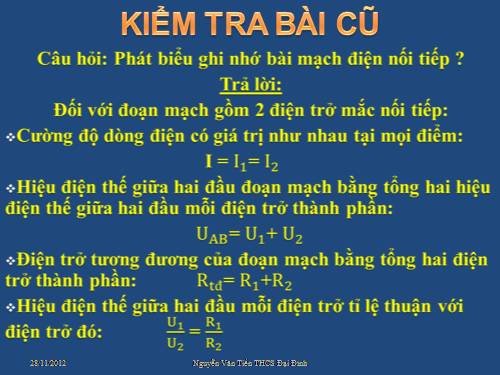 Bài 5. Đoạn mạch song song