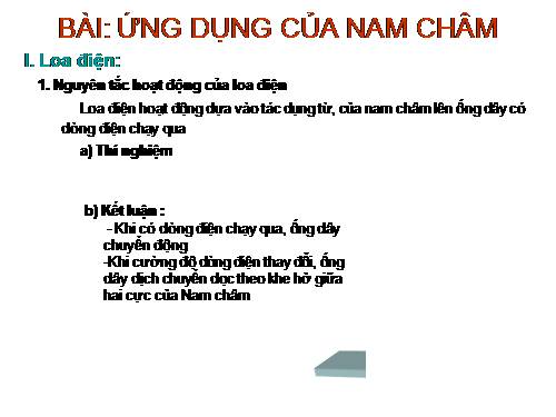 Bài 26. Ứng dụng của nam châm