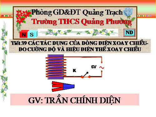 Bài 35. Các tác dụng của dòng điện xoay chiều - Đo cường độ và hiệu điện thế xoay chiều