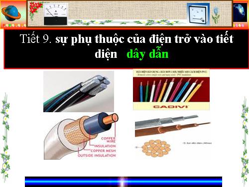 Bài 8. Sự phụ thuộc của điện trở vào tiết diện dây dẫn