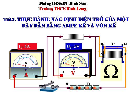 Bài 3. Thực hành: Xác định điện trở của một dây dẫn bằng ampe kế và vôn kế