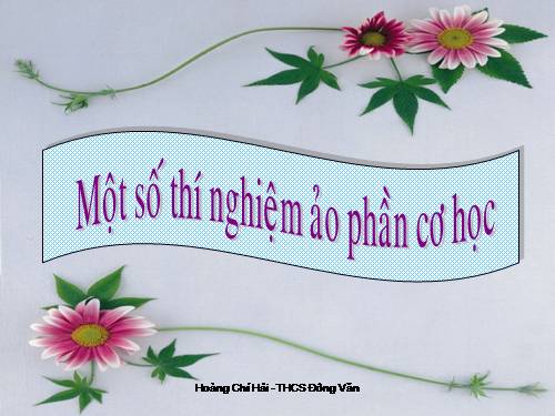 Thí nghiệm ảo - phần Cơ học