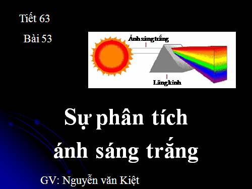 Bài 53. Sự phân tích ánh sáng trắng