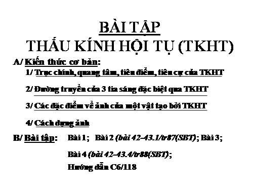 Bài 42. Thấu kính hội tụ