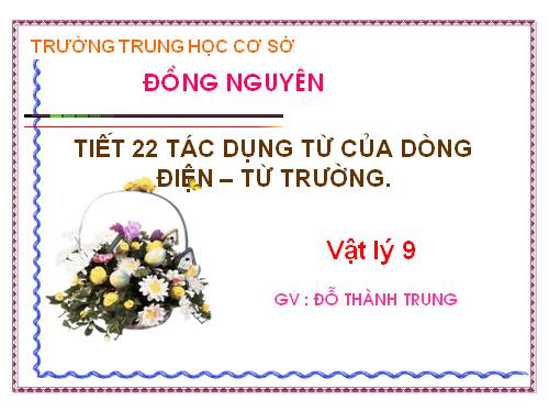 Bài 22. Tác dụng từ của dòng điện - Từ trường