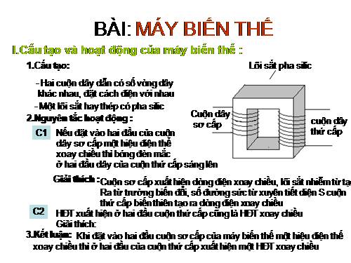 Bài 37. Máy biến thế