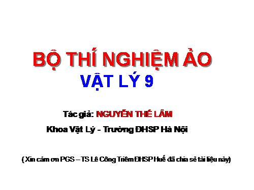 Bộ thí nghiệm ảo VL9