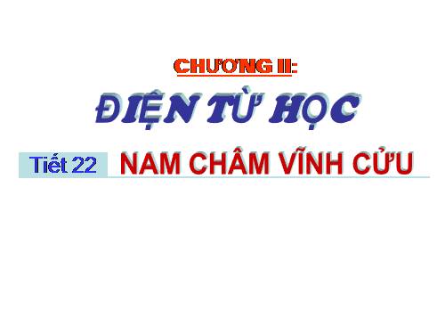 Bài 21. Nam châm vĩnh cửu