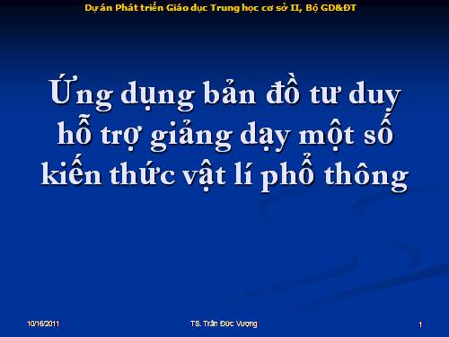 Sử dụng bản đồ tư duy trong môn vật lý