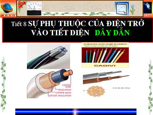 Bài 8. Sự phụ thuộc của điện trở vào tiết diện dây dẫn