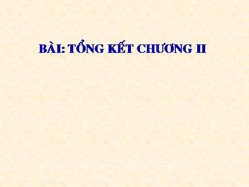 Bài 39. Tổng kết chuơng II : Điện từ học